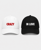 Crazy in Love – Embroidered Couple Caps Set of 2
