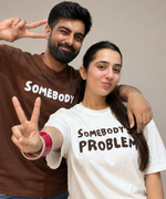 Somebody / Somebody’s Problem – Couple Oversized Fit T-shirts (Set of 2)