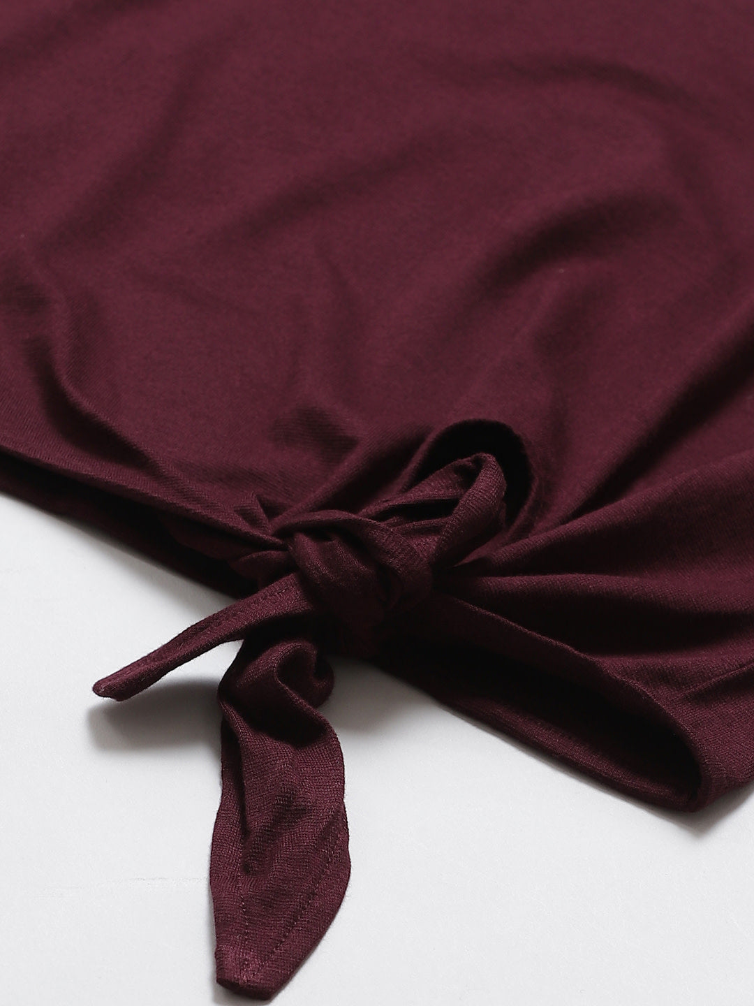 Women Side Knot Fitted Crop Top