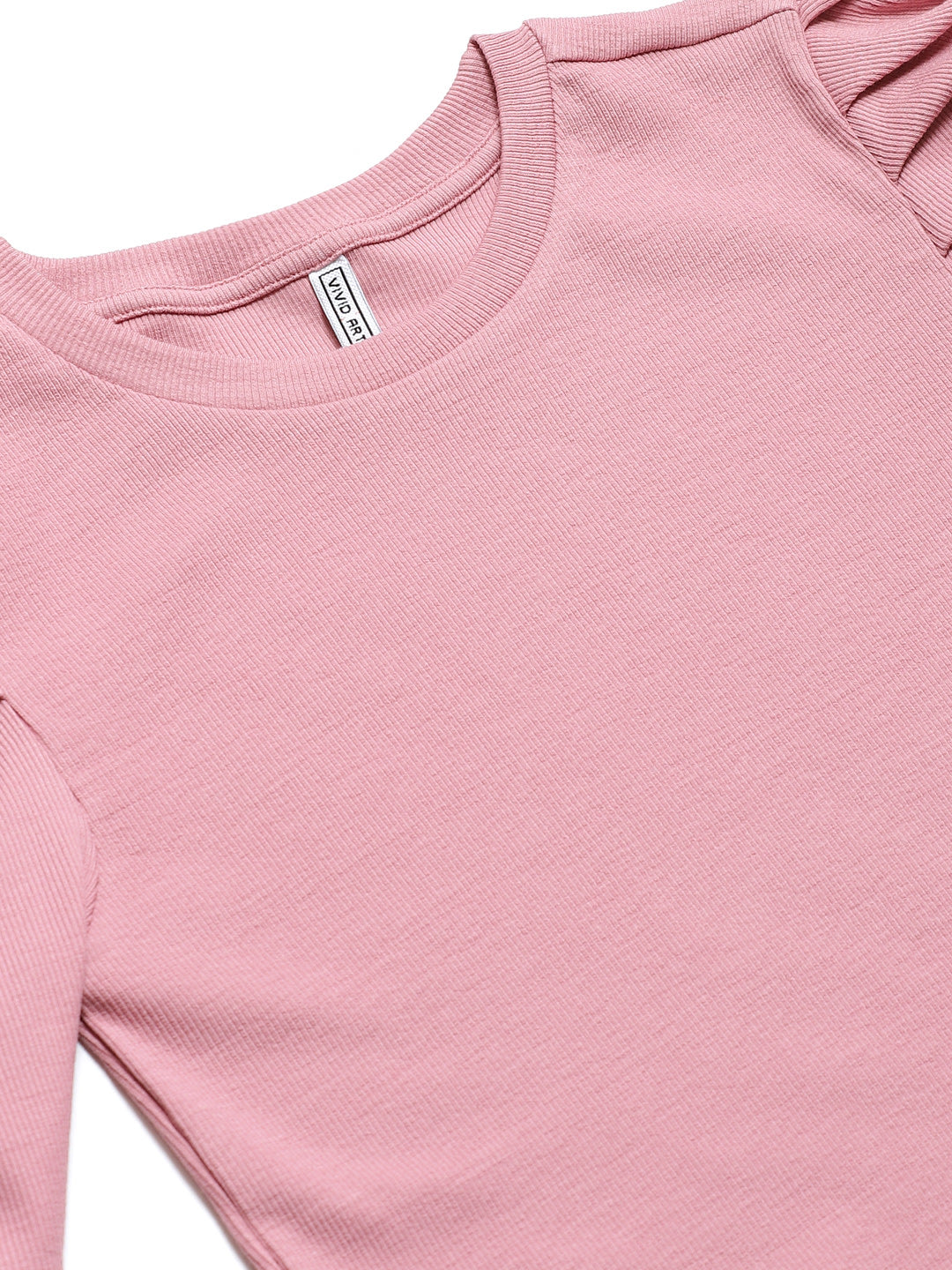 Women Puff Sleeve Pink Top