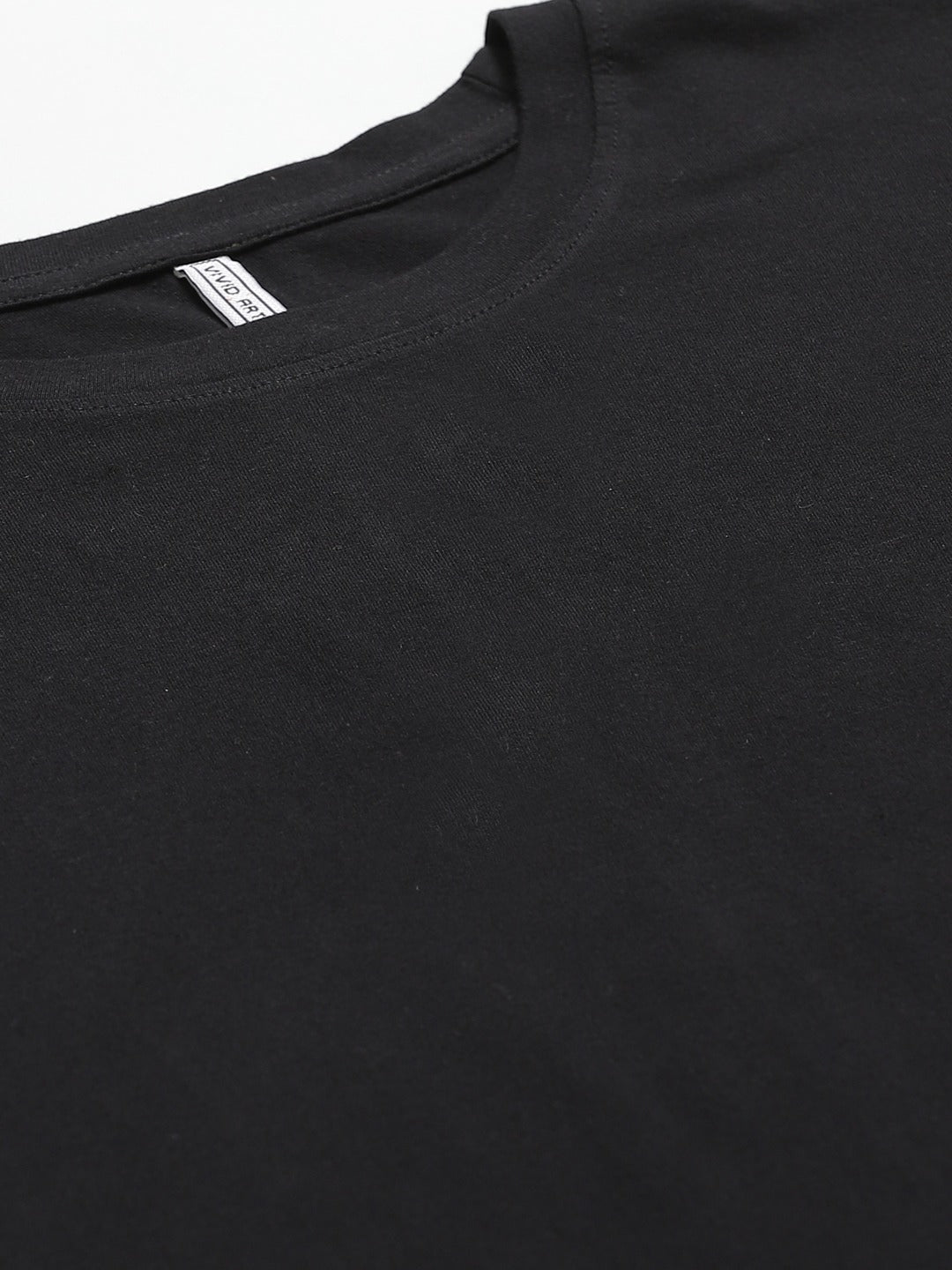 Women High-Low Long Black T-shirt