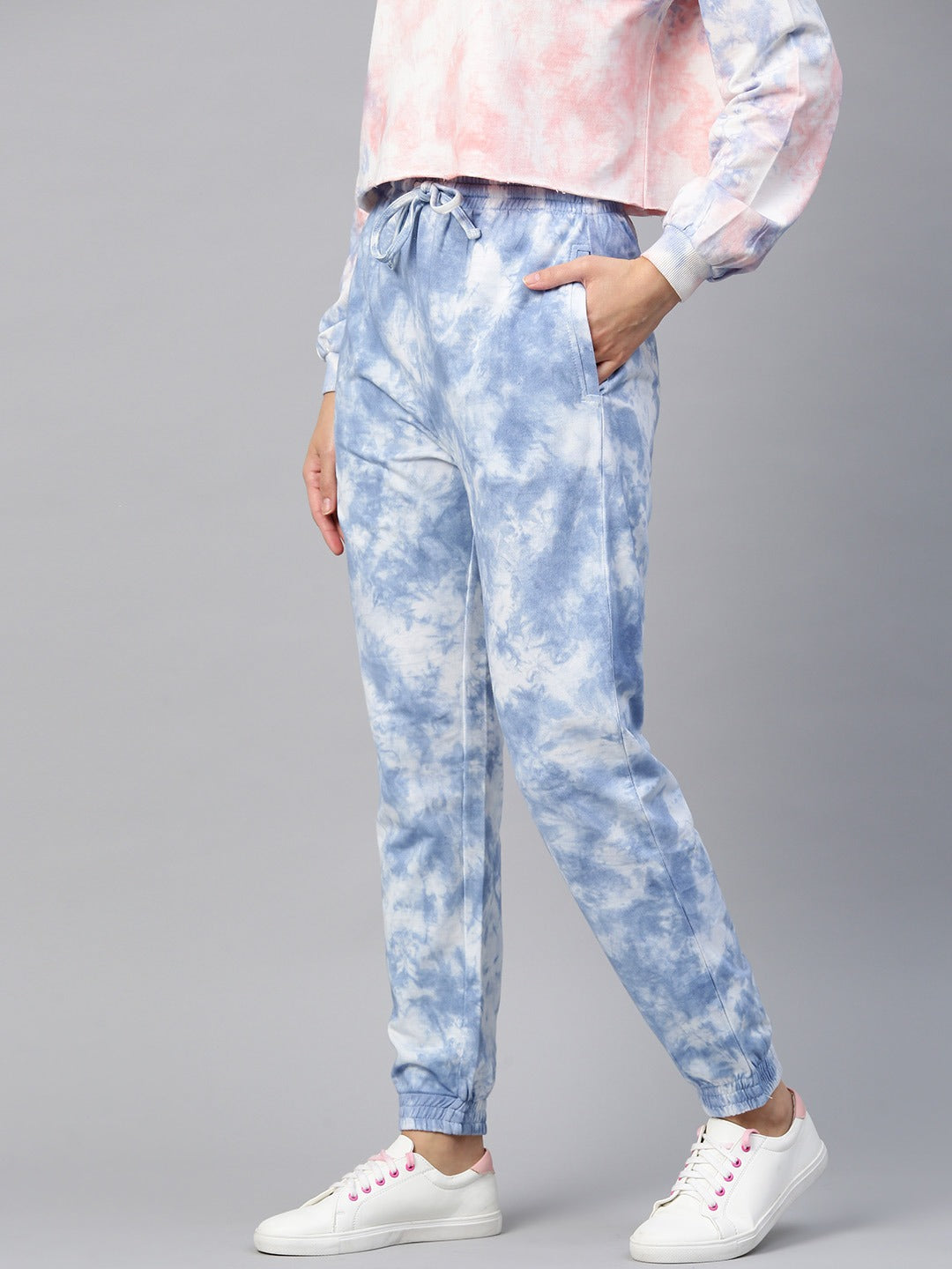 Women Blue Tie Die Joggers