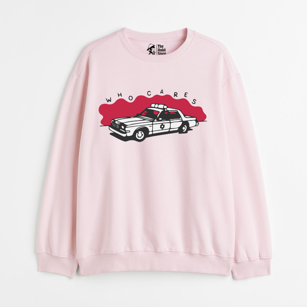 "Who Cares - Cozy Delight: Winter Bliss Unisex Oversized Sweatshirt (400 GSM)"