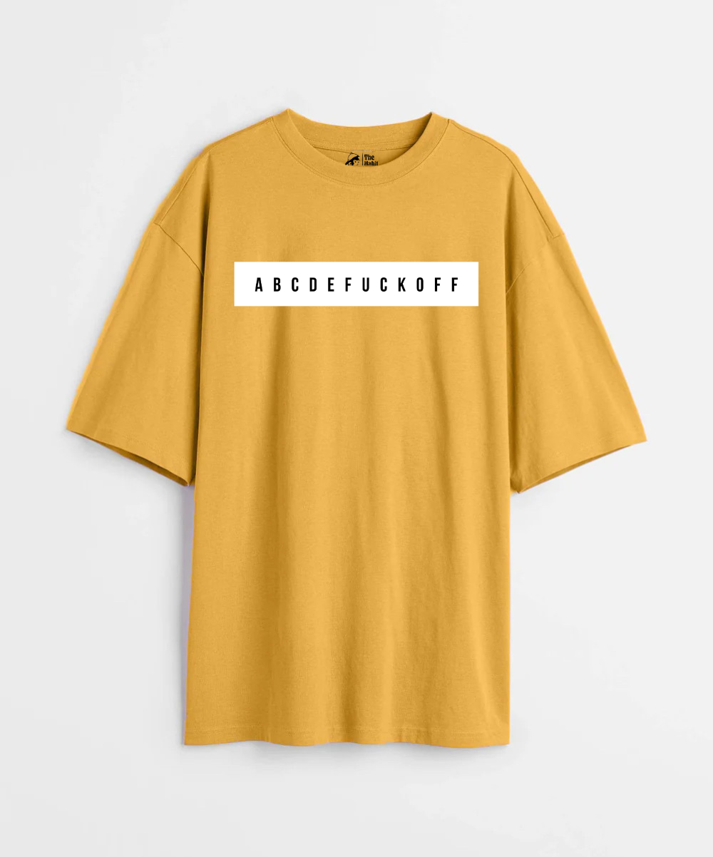 ABCDEFUCKOFF 240 GSM Unisex Oversized T-shirt