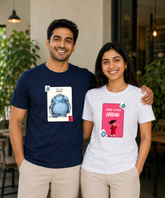Make A New Friend – – Couple Regular Fit T-shirts (Set of 2)