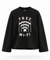 Free Wifi - Waffle Knit Oversized Full Sleeve