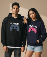 Player 1 / Player 2 – Couple Oversized Hoodies (Set of 2) | Premium 400 GSM