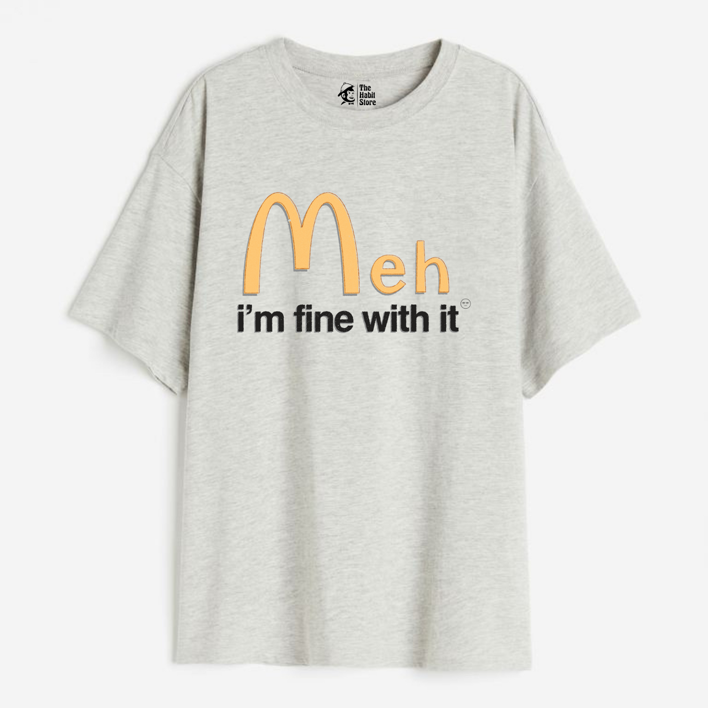 MehDonalds Lightweight 180 GSM Unisex Oversized T-shirt