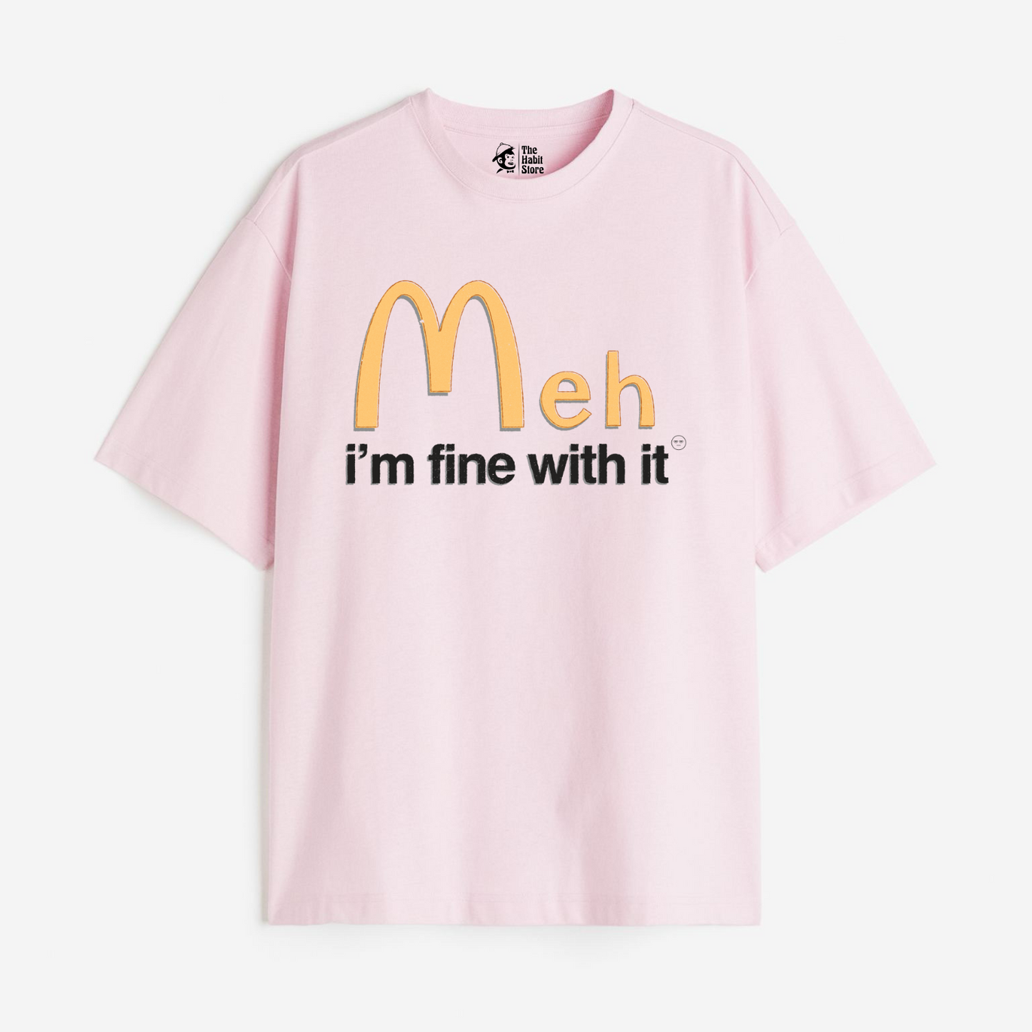 MehDonalds Lightweight 180 GSM Unisex Oversized T-shirt