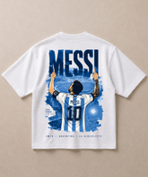 Messi Argentina — Premium Football French Terry Oversized T-shirt