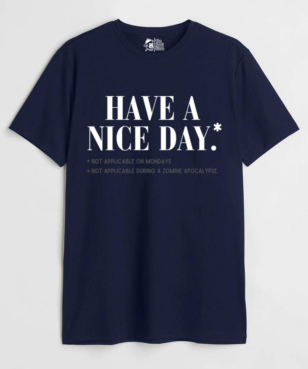 Terms & Conditions Apply Unisex Round Neck Half Sleeve T-shirt
