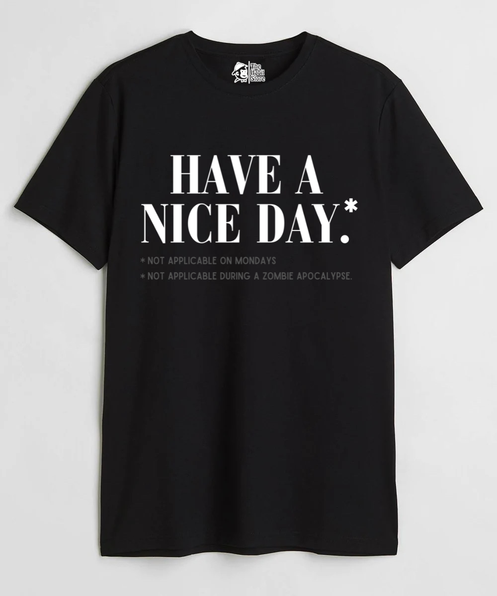 Terms & Conditions Apply Unisex Round Neck Half Sleeve T-shirt