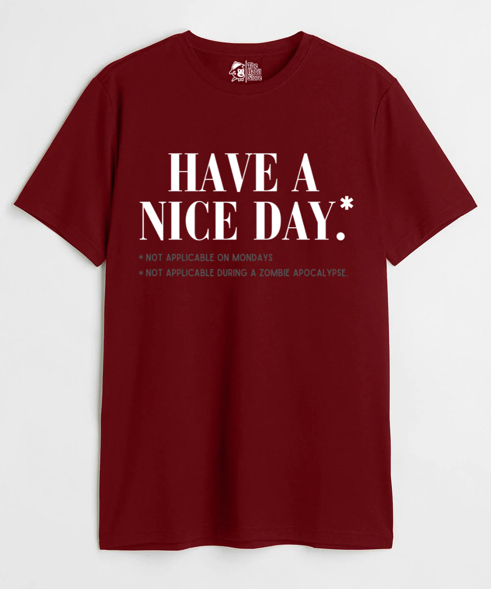 Terms & Conditions Apply Unisex Round Neck Half Sleeve T-shirt