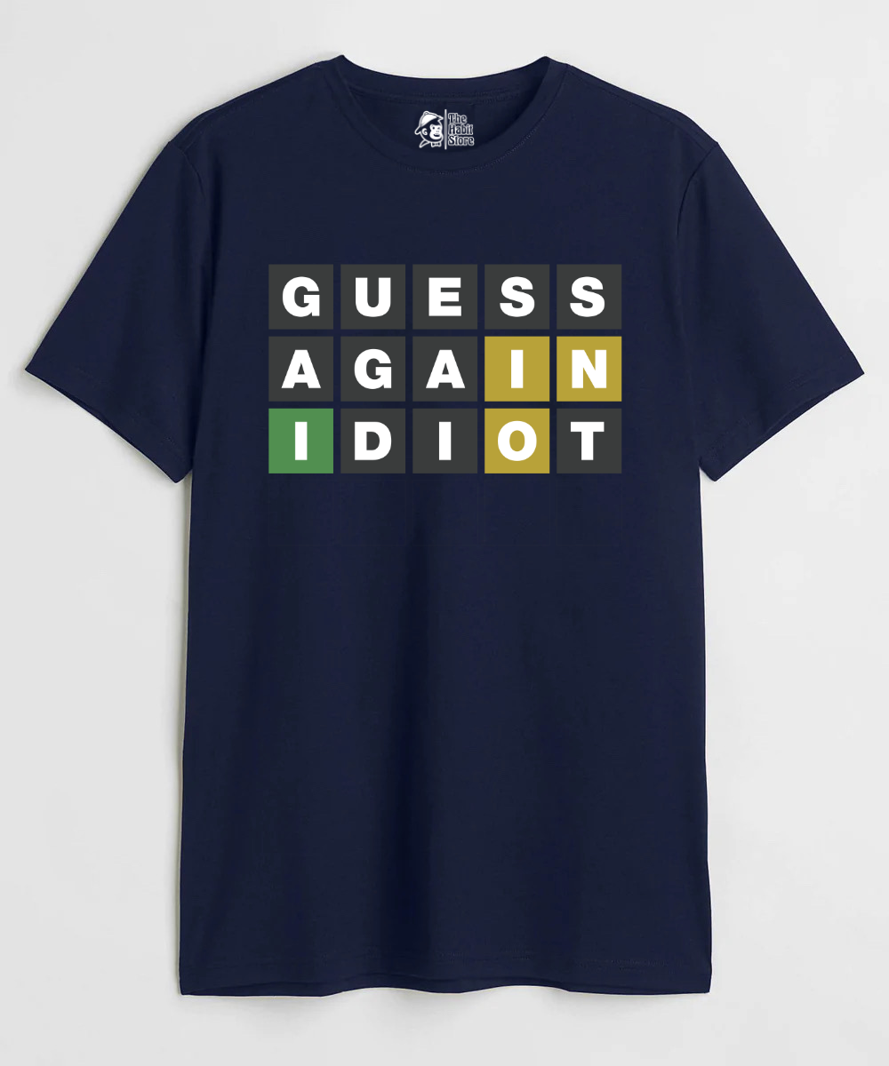 Guess Again Unisex Round Neck Half Sleeve T-shirt