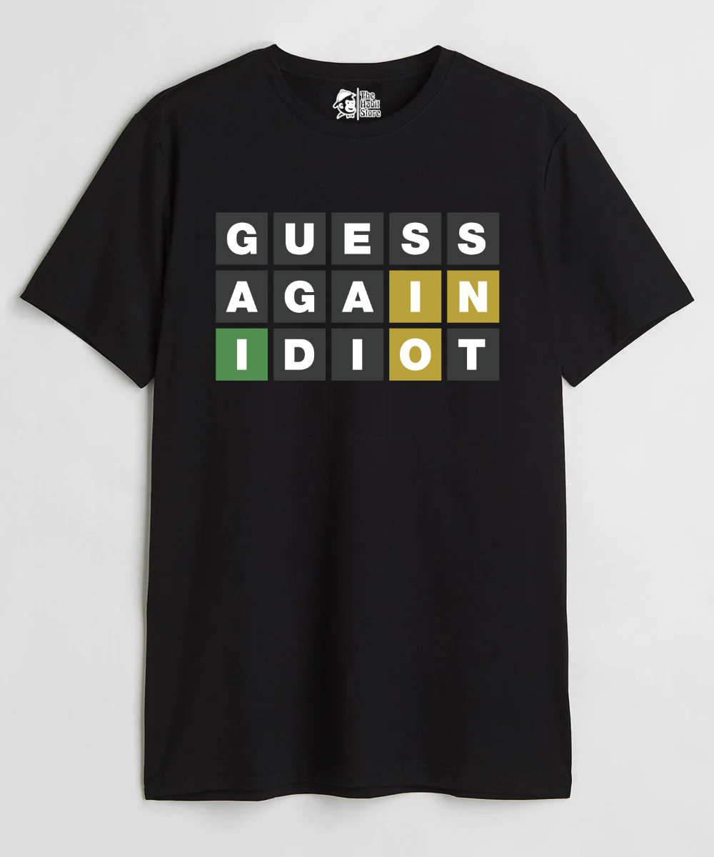 Guess Again Unisex Round Neck Half Sleeve T-shirt