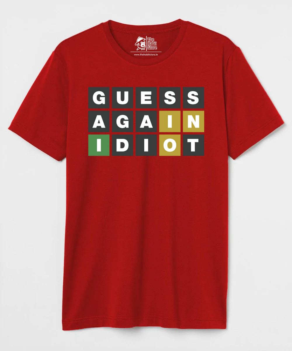Guess Again Unisex Round Neck Half Sleeve T-shirt