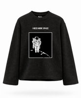 I Need More Space - Waffle Knit Oversized Full Sleeve