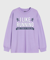 Running Away - Cozy Delight: Winter Bliss Unisex Oversized Sweatshirt (400 GSM)