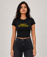 Namaste Mothefather — Baby Tee Fitted Crop