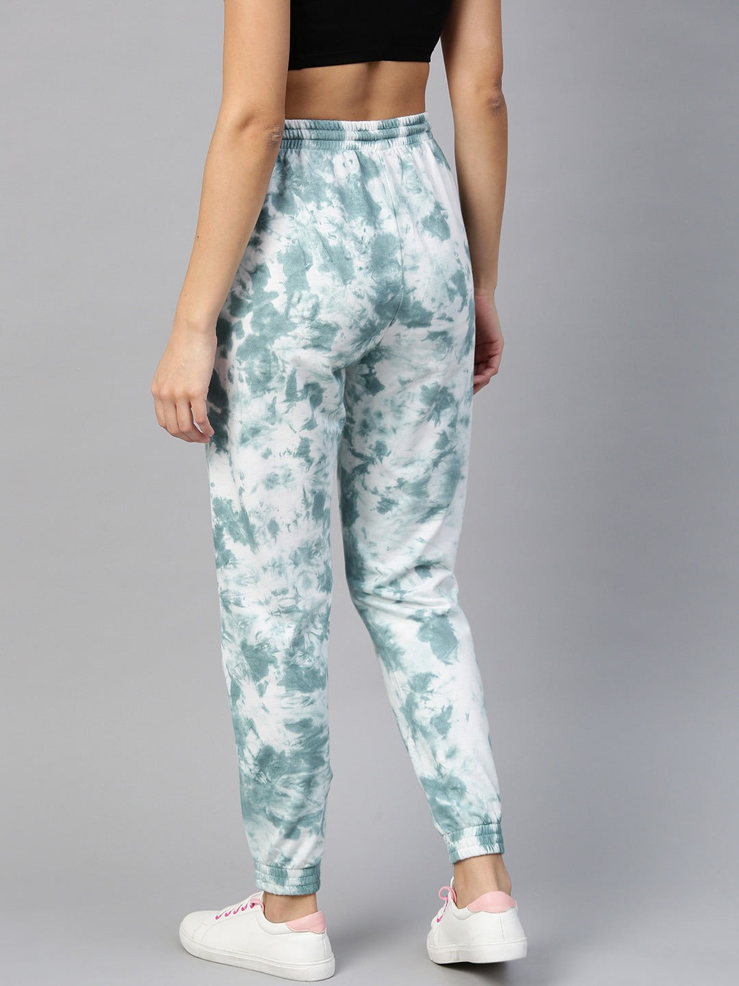 Women Turquoise Tie Die Joggers