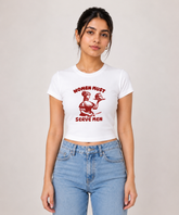 Women Must Serve Men— Baby Tee Fitted Crop