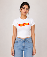 Hot Mess — Baby Tee Fitted Crop