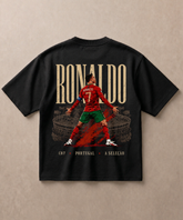 Ronaldo Too Good Black — Premium Football French Terry Oversized T-shirt