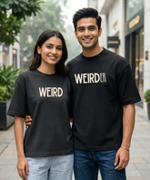 Weird / Weider – Couple Oversized Fit T-shirts (Set of 2)
