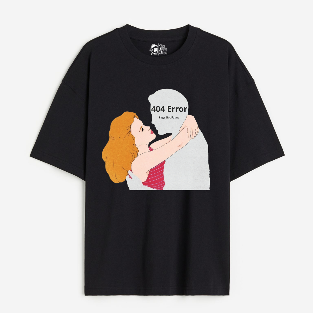 Error 404 Not Found Lightweight 180 GSM Unisex Oversized T-shirts