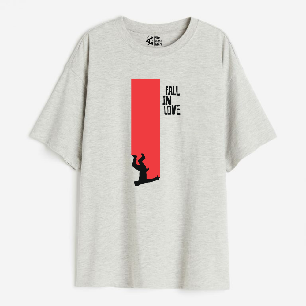 Fall In Love Lightweight 180 GSM Unisex Oversized T-shirts