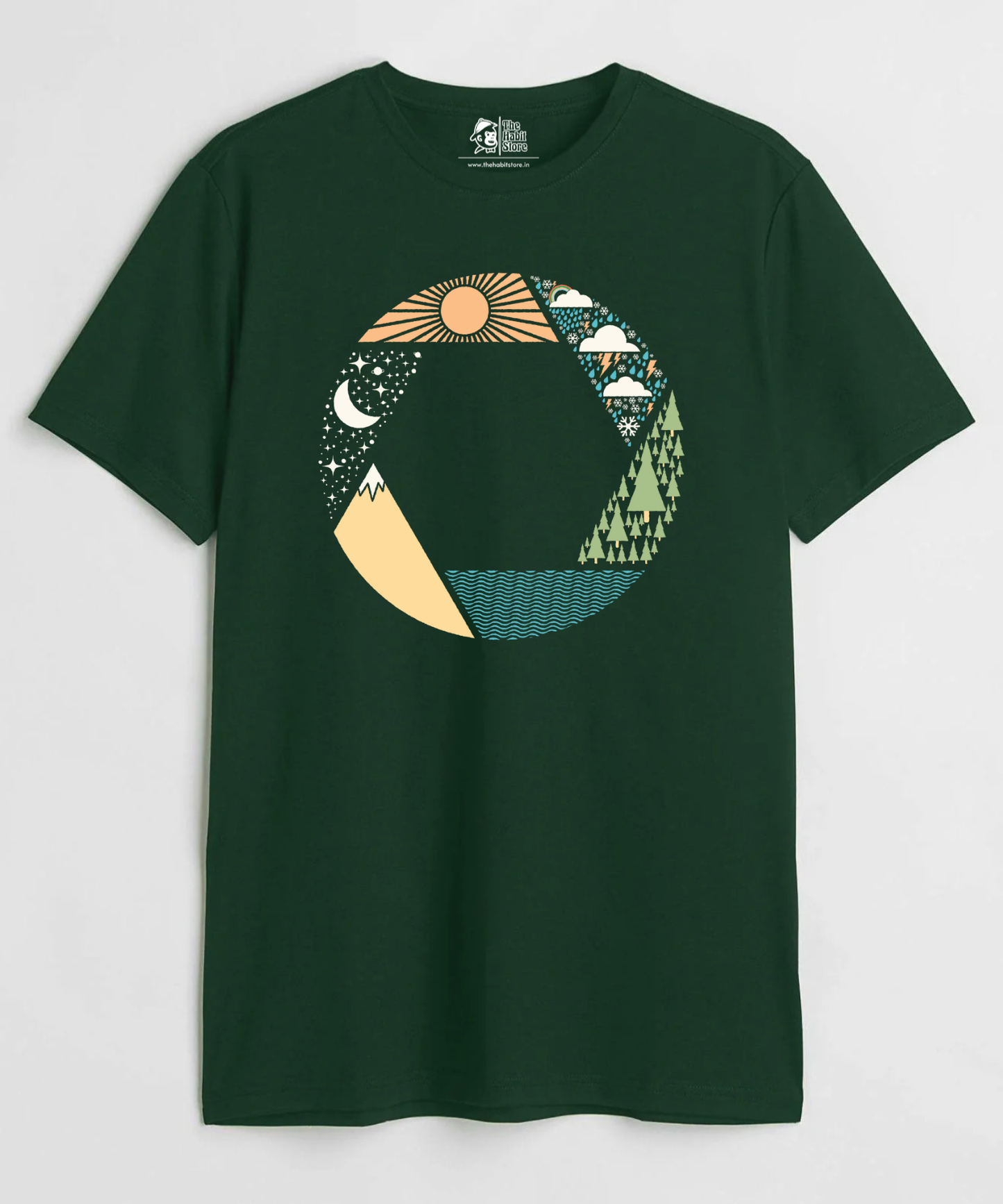 Capture Nature Unisex Round Neck Half Sleeve T-shirt