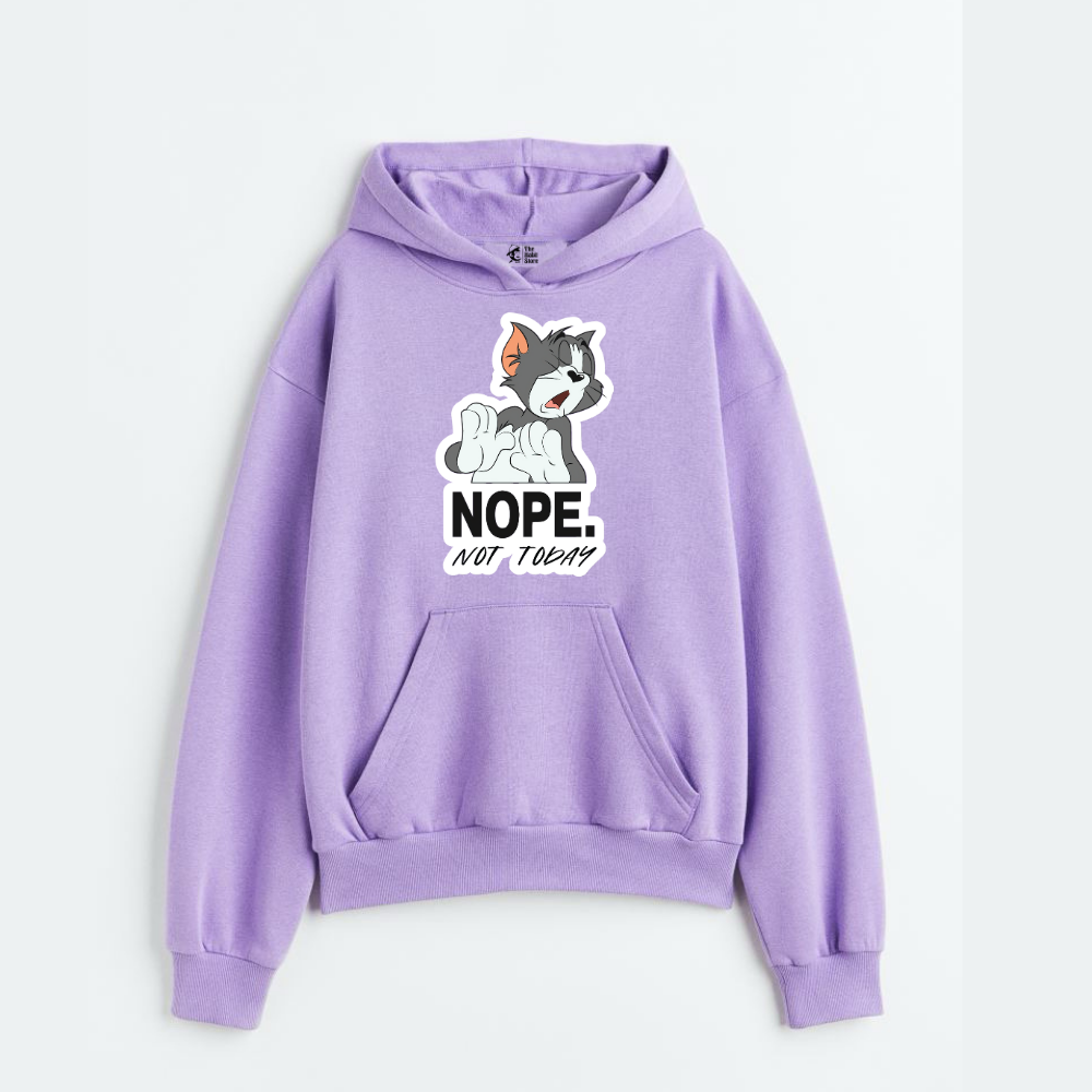 "Nope, Not Today - Oversized Winter Dreams: Premium 400 GSM Hoodies"