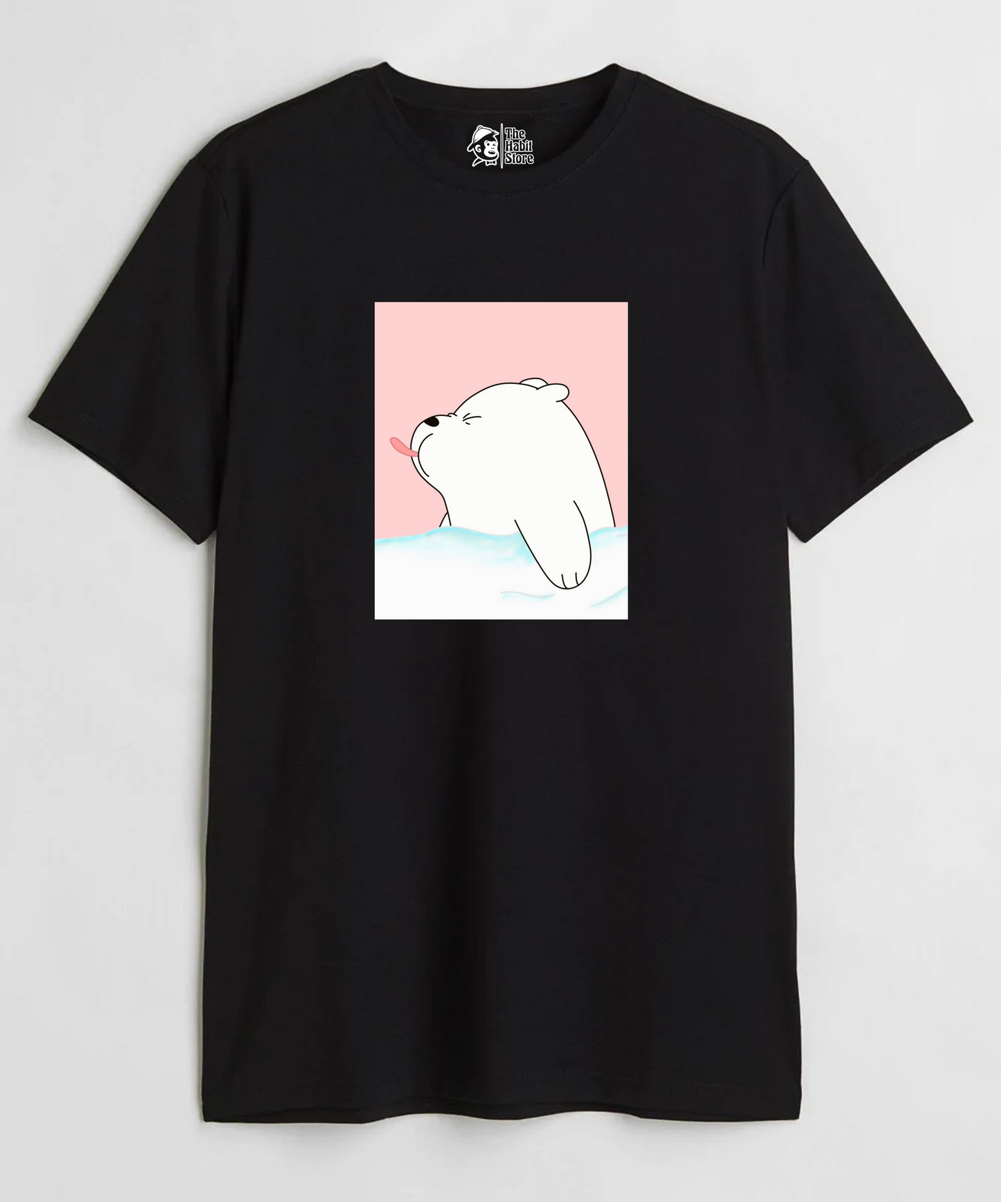 Bare Bear Unisex Round Neck Half Sleeve T-shirt