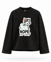 Nope Not Today - Waffle Knit Oversized Full Sleeve