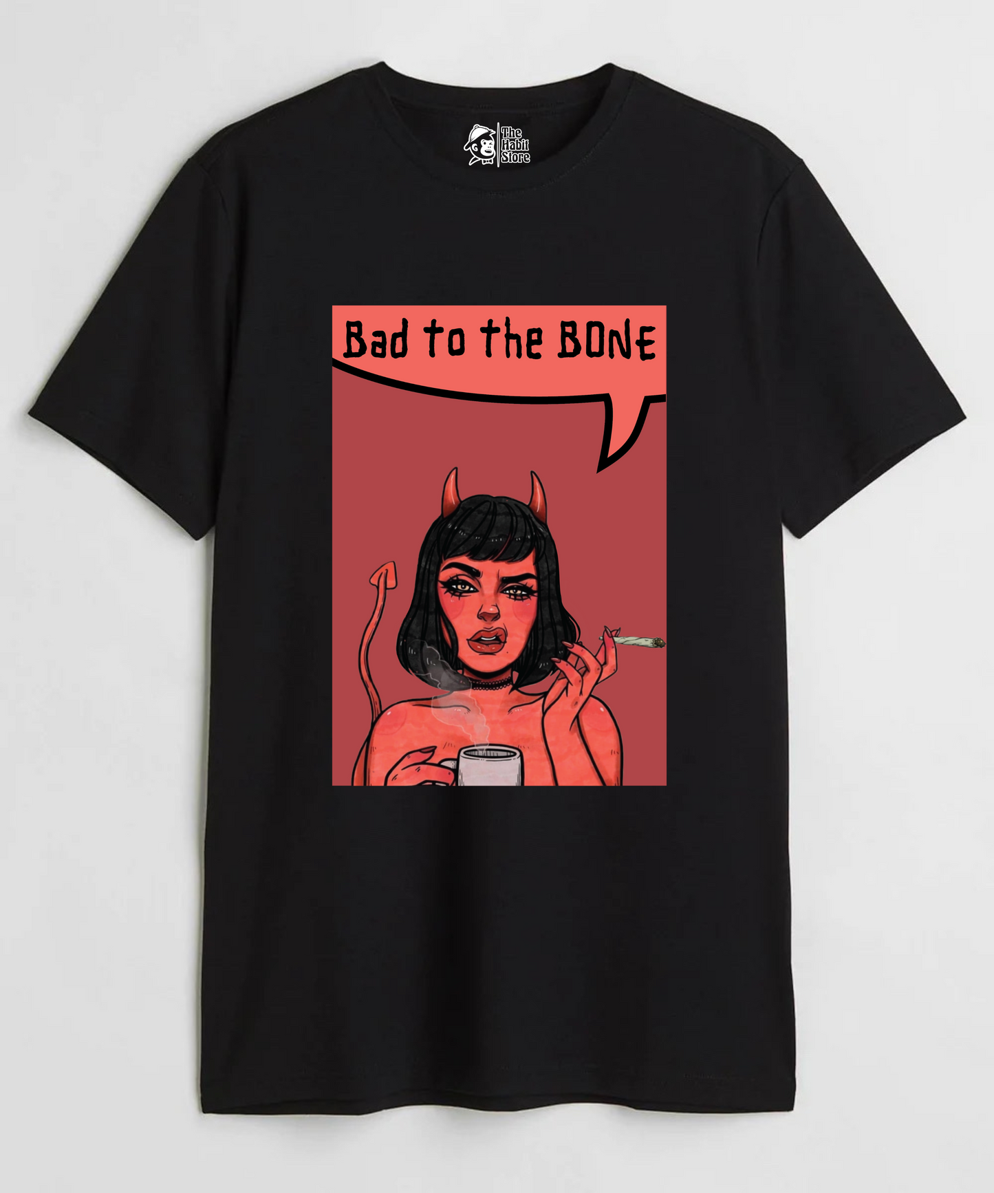 Bad To The Bone Unisex Round Neck Half Sleeve T-shirt