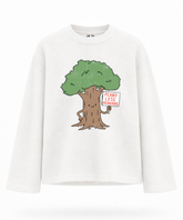 Plant less humans - Waffle Knit Oversized Full Sleeve
