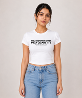 Please Don't — Baby Tee Fitted Crop