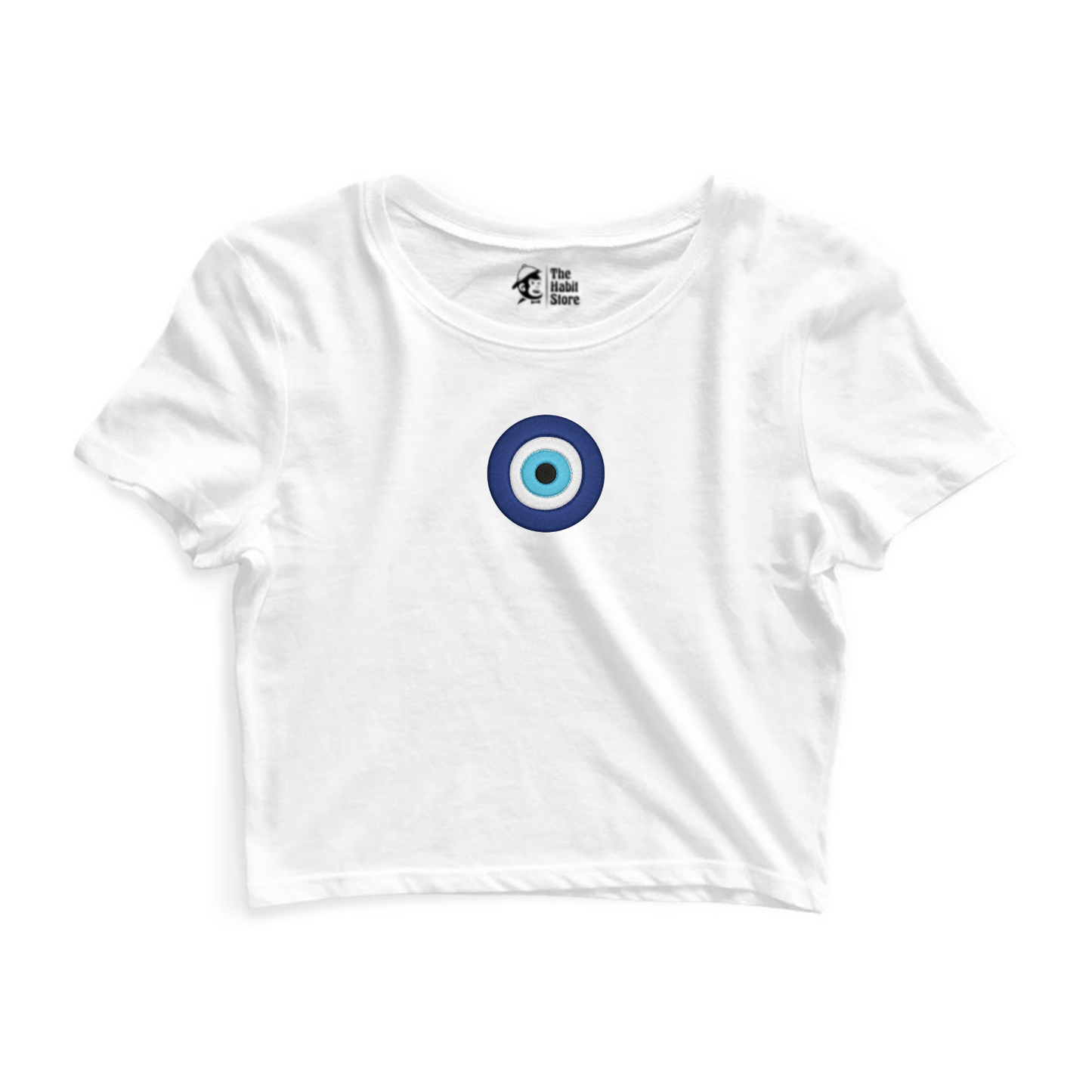 Good Vibes Only 🧿 Embroidered Women’s Crop Top