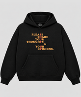 Shut Up - Black Boxy Hoodie – 100% Cotton Fleece