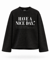 Terms & Conditions Apply - Waffle Knit Oversized Full Sleeve