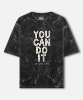 You Can Do It Acid Wash Oversized T-shirt | 240 GSM