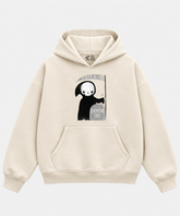 Spoiler Alert - Cream Boxy Hoodie – 100% Cotton Fleece