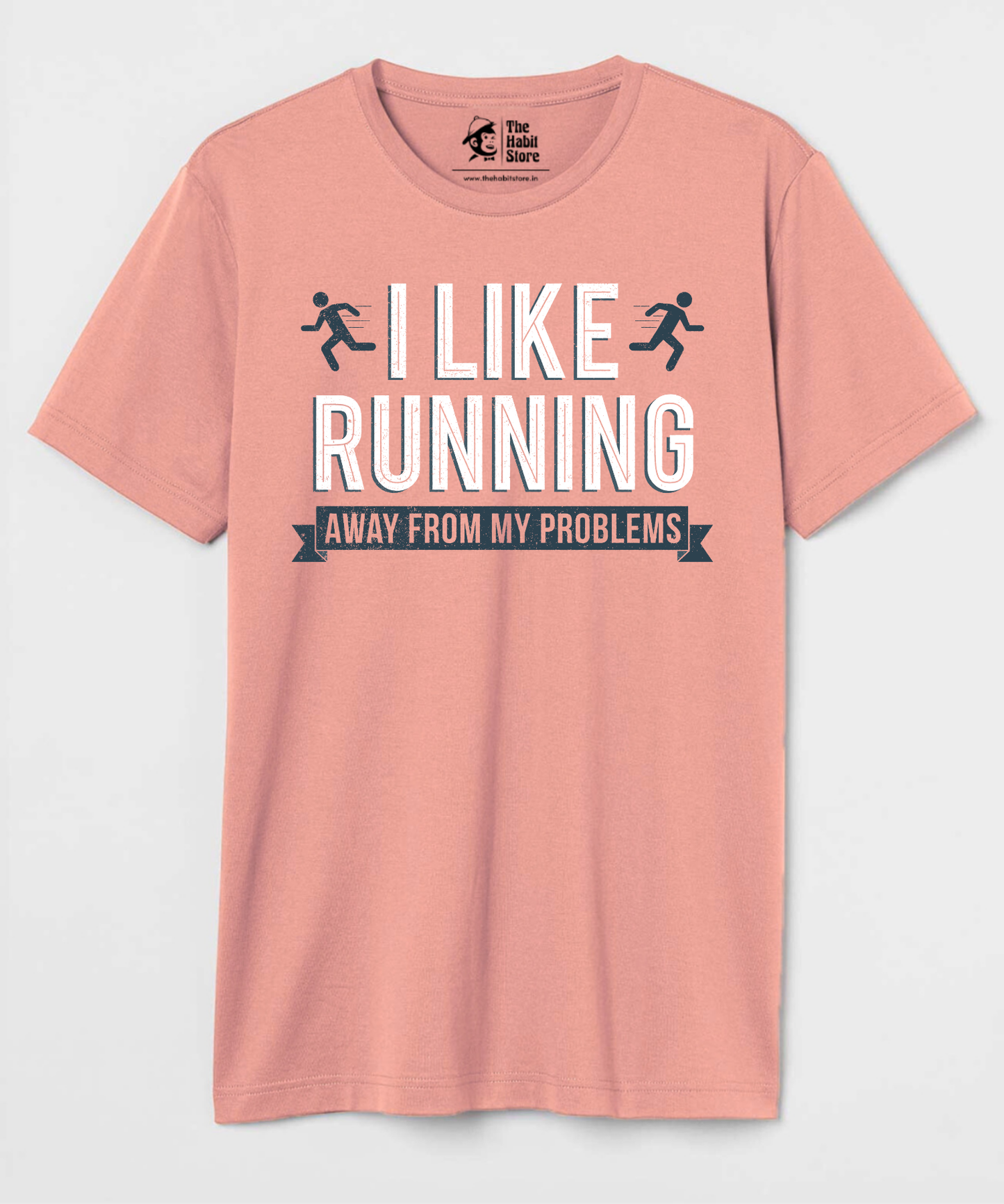 Running Away Unisex Round Neck Half Sleeve T-shirt