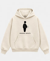 Personal Growth - Cream Boxy Hoodie – 100% Cotton Fleece