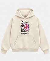 Monday - Cream Boxy Hoodie – 100% Cotton Fleece