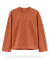 Brown - Waffle Knit Oversized Full Sleeve