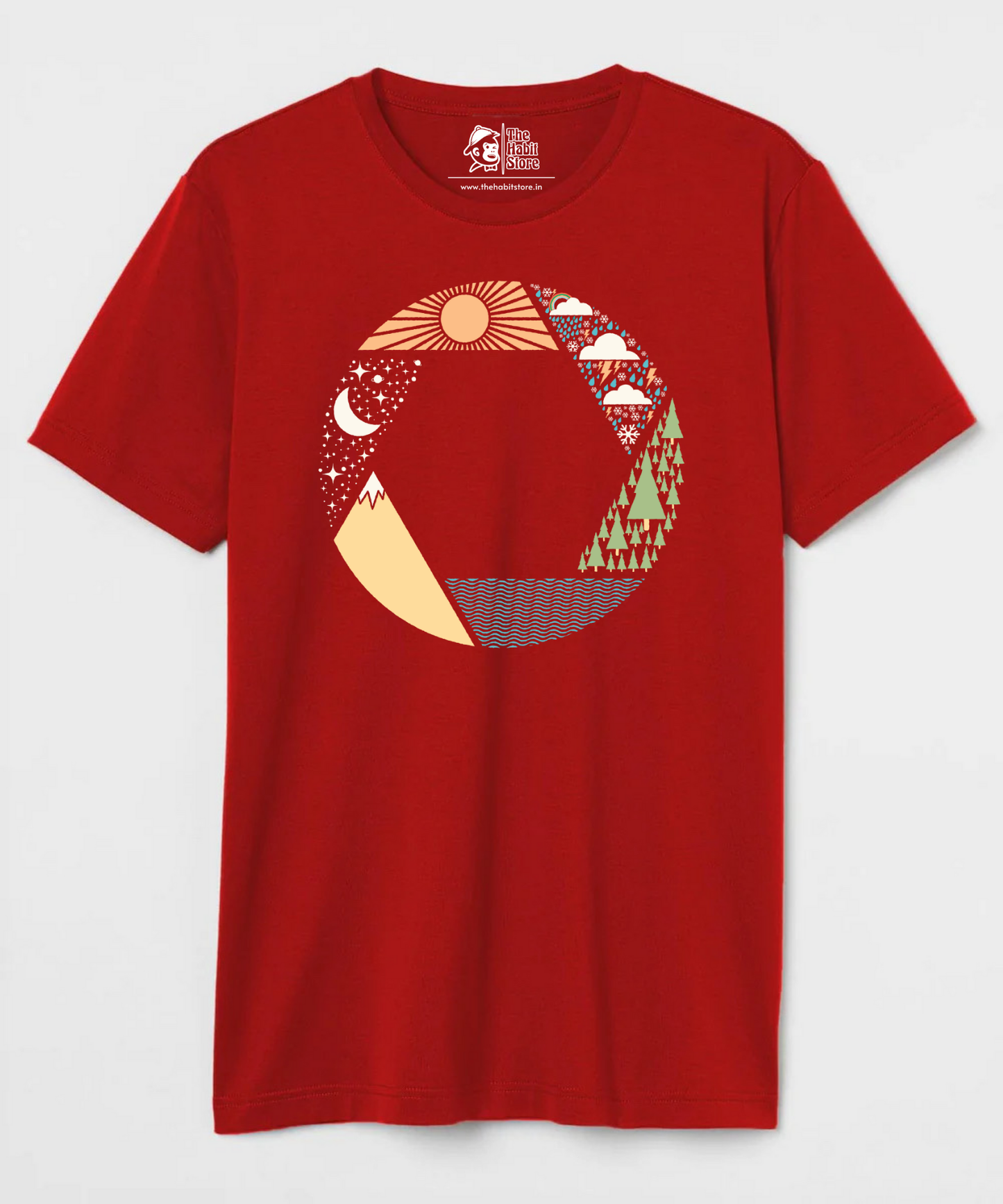 Capture Nature Unisex Round Neck Half Sleeve T-shirt