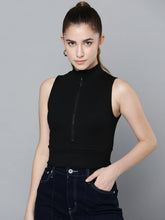 Women Collar Rib Top