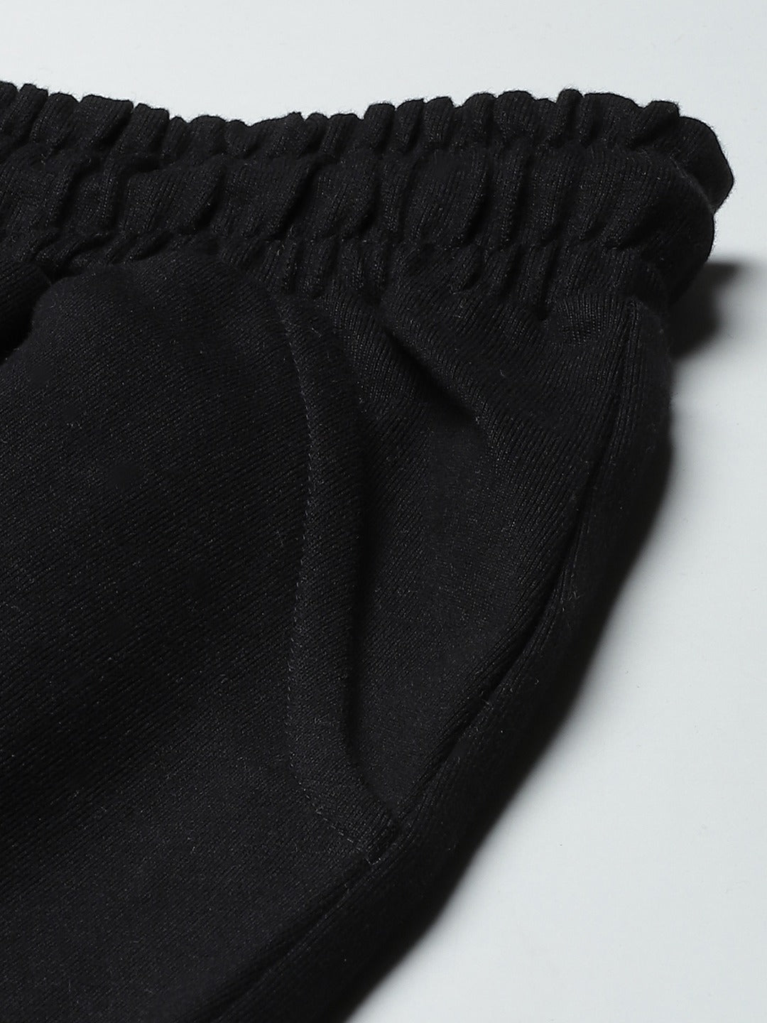 Women Black Track Pant With Zipper