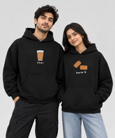 Chai / Parle G – Couple Boxy Fit Hoodies (Set of 2) | 100% Cotton Fleece